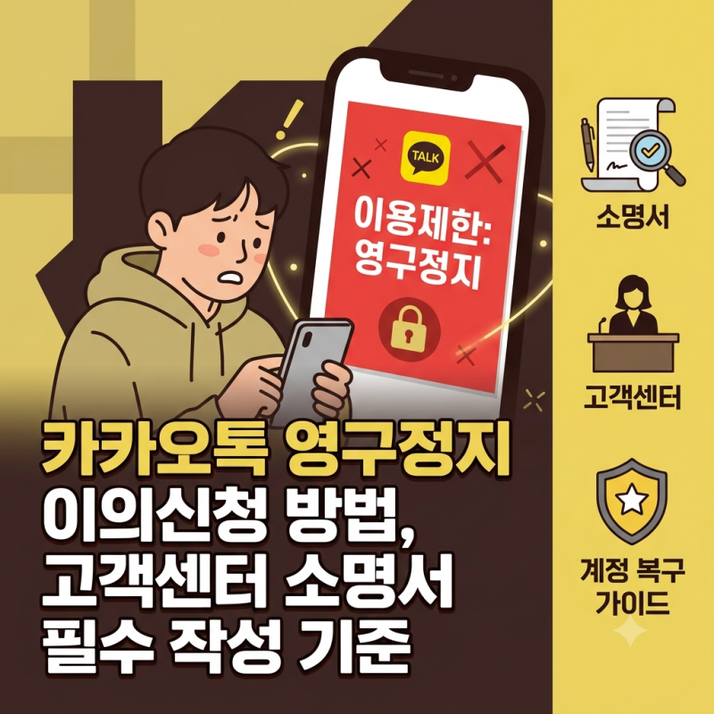 카카오톡 영구정지 이의신청 방법과 계정 복구 가이드