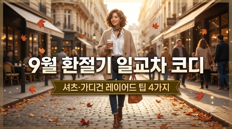 9월 환절기 일교차 코디 가이드! 아침엔 쌀쌀 낮엔 덥다면? 실패 없는 셔츠·가디건 레이어드 ....