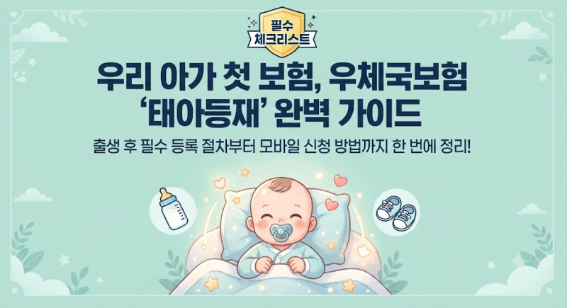 우체국보험 태아등재 서류부터 모바일 비대면 신청 방법까지 총정리