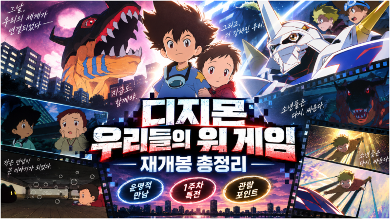 [애니 추천] 디지몬 극장판 운명적 만남& 우리들의 워 게임 선택받은 아이들의 추억을 다시 ....