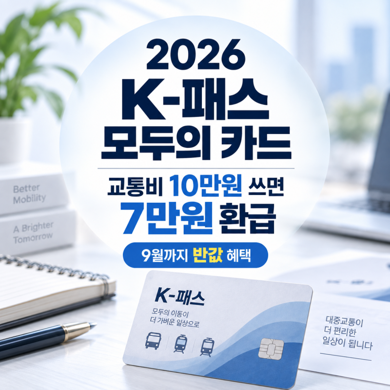 K패스 모두의 카드 교통비 10만원 쓰면 7만원 환급, 2026 신청방법·이용 기준