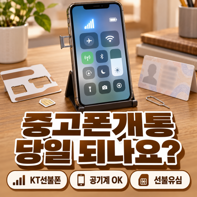 중고폰개통 당일 되나요? 공기계에 선불유심 넣기 전 확인할 것
