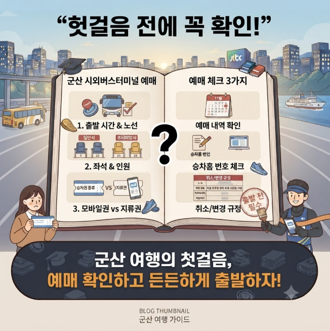 Before You Go: 3 Things to Check When Booking Tickets at Gunsan Intercity Bus Terminal
