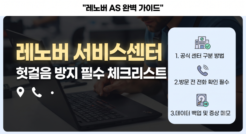 레노버 서비스센터 위치·전화번호·AS 접수 방법 총정리｜노트북 수리 전 꼭 확인할 것