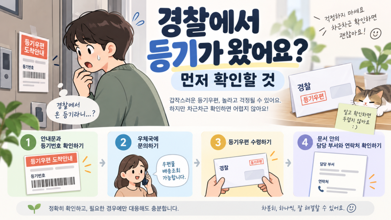 경찰청에서 등기가 왔어요. 무슨 내용일까요?