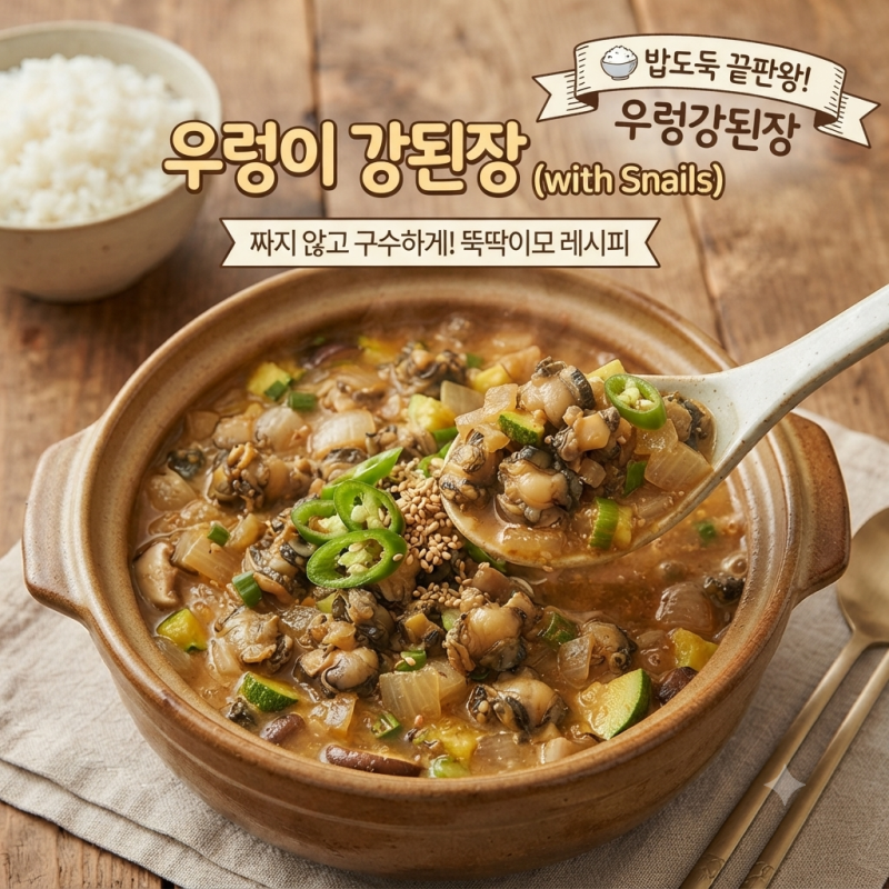 입맛 도는 우렁이 강된장 레시피, 초간단 강된장 만드는 법