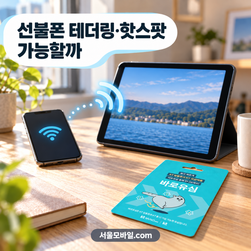 선불폰 테더링·핫스팟 가능할까, KT는 QoS 구간도 태블릿 연결