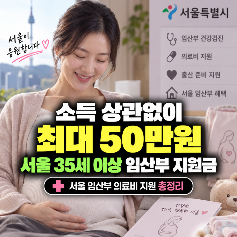 소득 상관없이 최대 50만원…서울 35세 이상 임산부 지원금(+서울 임산부 의료비 지원 총정리)