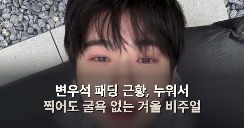 변우석 패딩 근황, 누워서 찍어도 굴욕 없는 겨울 비주얼