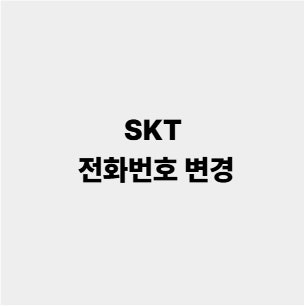 SKT 전화번호 변경 횟수 조회 방법