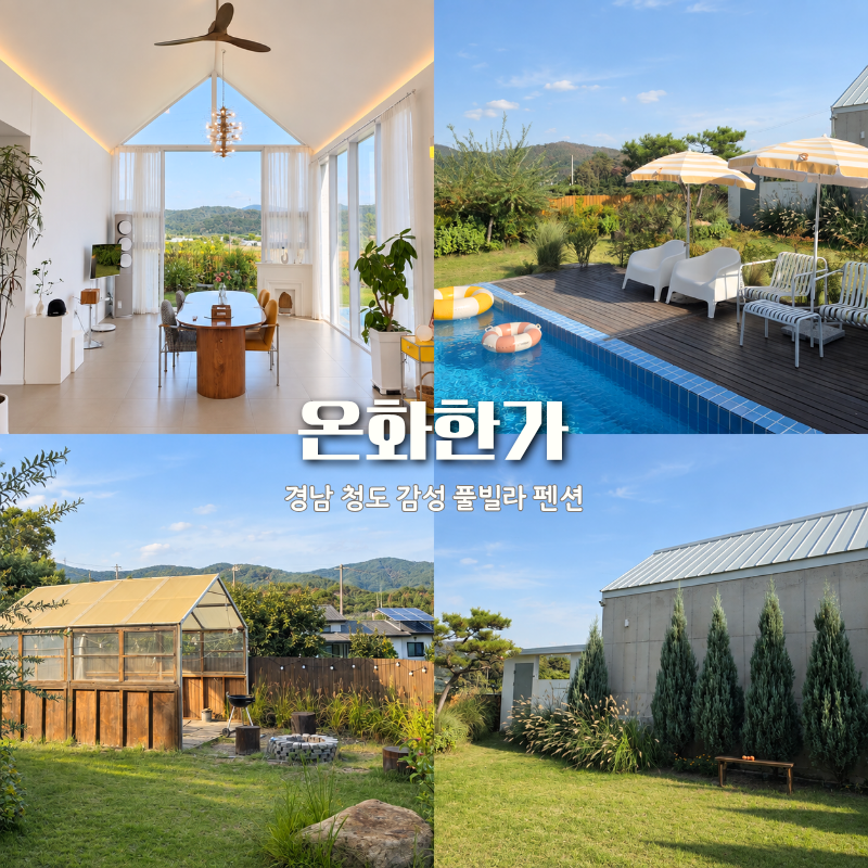 경북 청도 풀빌라 펜션 독채 자쿠지 감성숙소 온화한가, 인생숙소 다녀온 후기