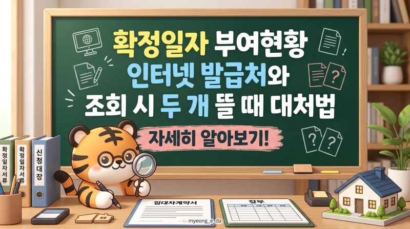 확정일자 부여현황 인터넷 발급처와 조회 시 두 개 뜰 때 대처법