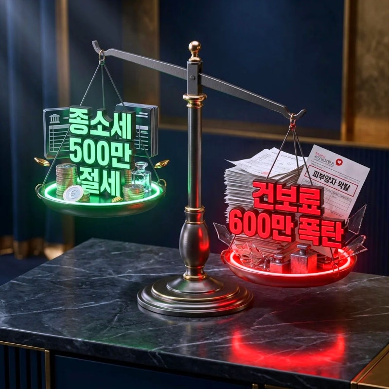 종소세 500만 원 아끼려다 건보료 600만 원 폭탄 맞았다? 부부 공동명의 믿고 바꿨다 싹 다 털....