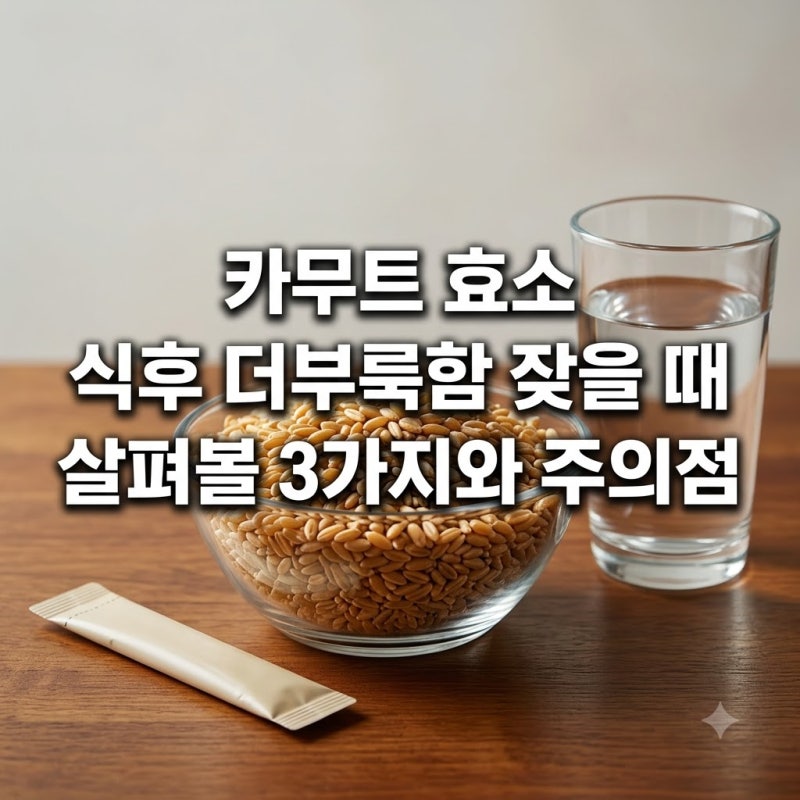 카무트 효소 식후 더부룩함 잦을 때 살펴볼 3가지와 주의점