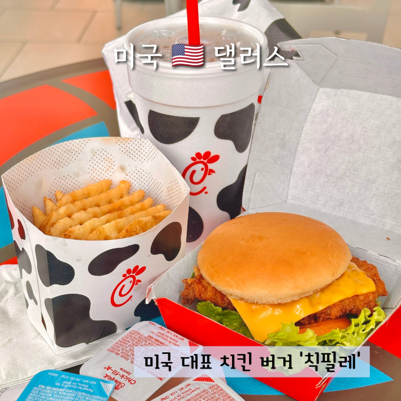 미국 댈러스 여행 치킨버거 칙필레 칙필에이 메뉴 추천 주문방법