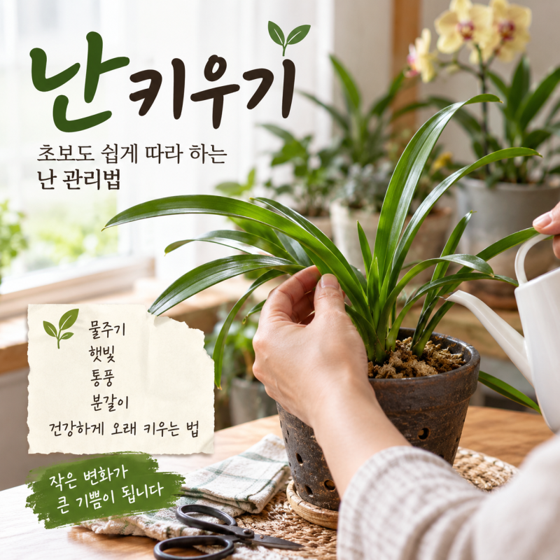 난이 자꾸 시들어 마음 쓰인다면? 초보도 쉽게 따라 하는 난 키우기 관리법
