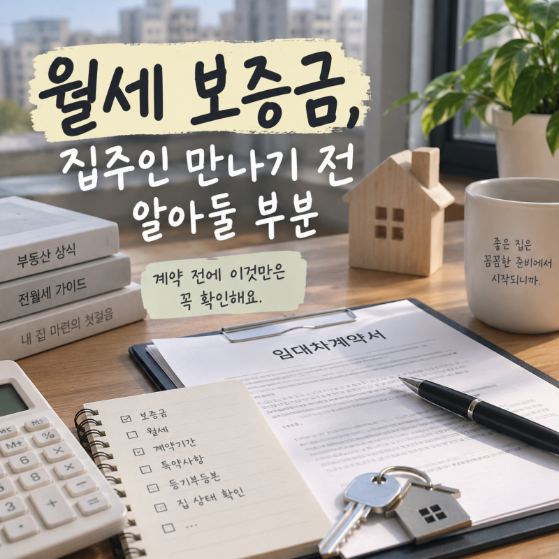월세 보증금, 집주인 만나기 전 알아둘 부분