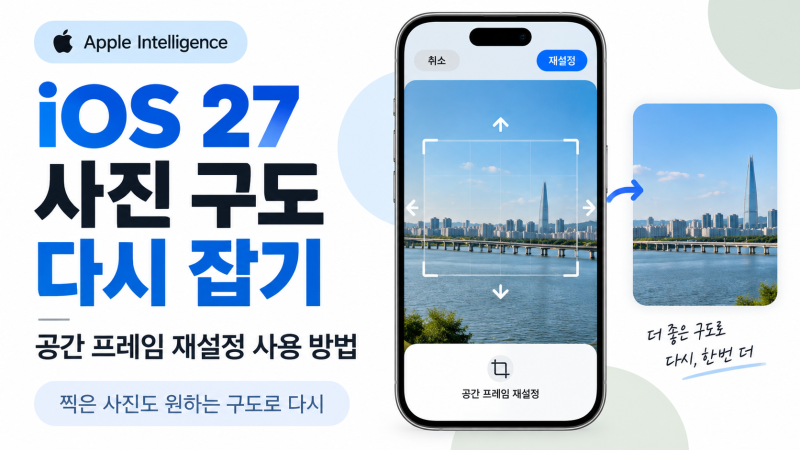 iOS 27 사진 구도 다시 잡기｜공간 프레임 재설정 사용 방법