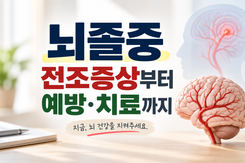 뇌졸중, 제대로 알고 대비하기｜전조증상부터 예방·치료·식습관까지