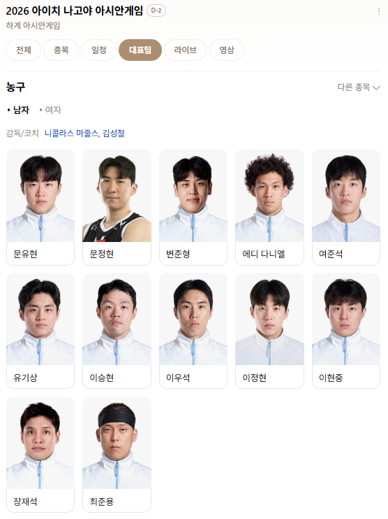 2026 아시안게임 남자농구 한일전 결승 12년만의 금메달 & 병역특례 8명 | 국가대표 감독 및 선....