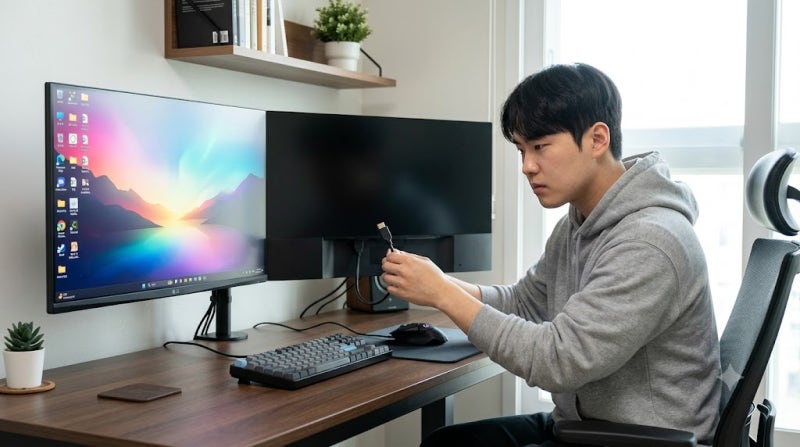 듀얼 모니터 한쪽만 안 나올 때 5분 만에 해결하는 원인별 점검법