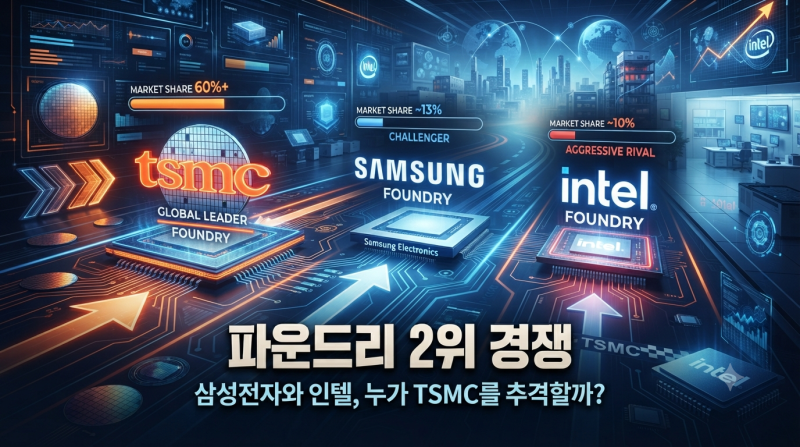 파운드리 2위 경쟁｜삼성전자와 인텔, 누가 TSMC를 추격할까