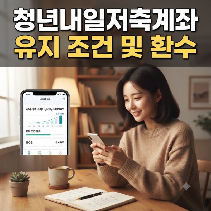 청년내일저축계좌 3년 유지 조건과 정부지원금 지급 및 환수 기준 살펴보기