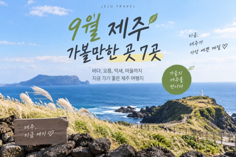 9월 제주 가볼만한 곳, 지금 가면 좋은 제주 여행지 7곳