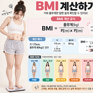 나는 비만일까? BMI 계산하기 여자 남자 체질량 지수 기준