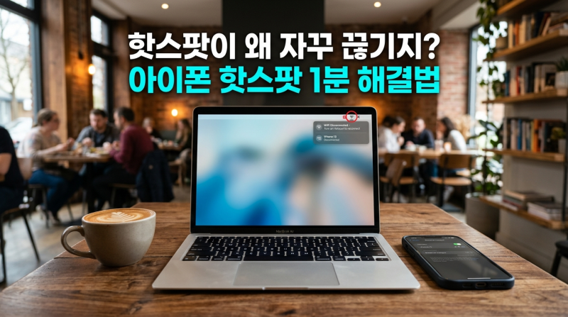 "노트북 연결만 하면 뚝뚝 끊길 때" 아이폰 개인용 핫스팟 검색 안 됨·연결 끊김 5분 해결법: ....