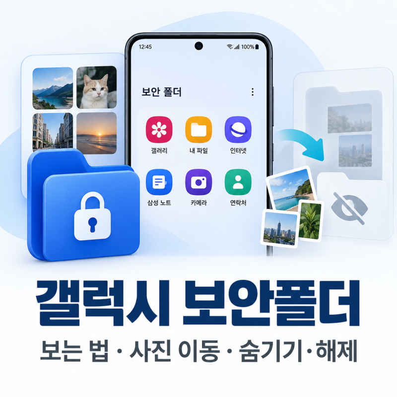 갤럭시 보안폴더 보는 법, 사진 이동과 숨기기·해제 방법