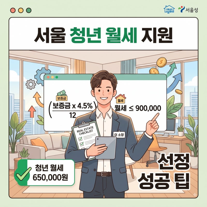 "월세 60만원 초과시 신청 불가?" 서울시 청년월세지원 환산액으로 탈락 피하는 법