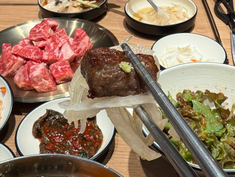 포항 장성동 맛집 담가화로구이 시그니처 깍두기 소고기 & LA갈비 솔직 후기 (아기의자 유무/....