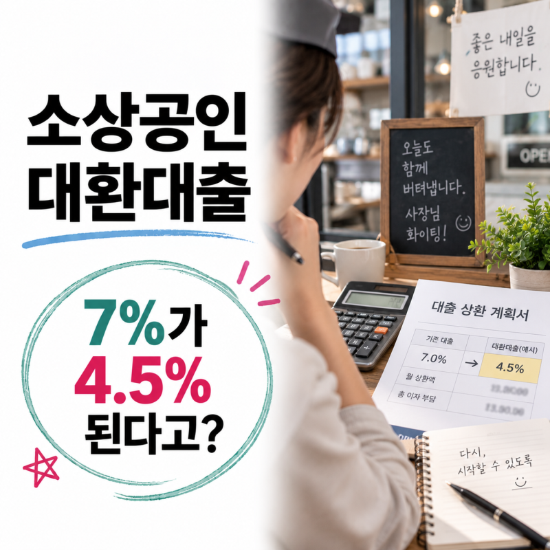 소상공인 대환대출, 매달 이자 아까웠는데 11월엔 선택지가 하나 더