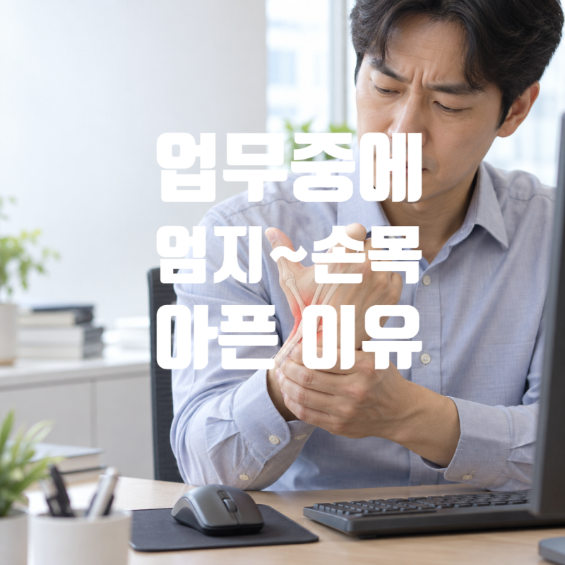 마곡 엄지손가락 통증, 마우스를 쓸 때 아프면 건초염일까?