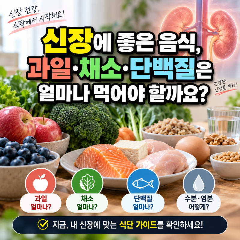 신장에 좋은 음식, 과일·채소·단백질은 얼마나 먹어야 할까요?