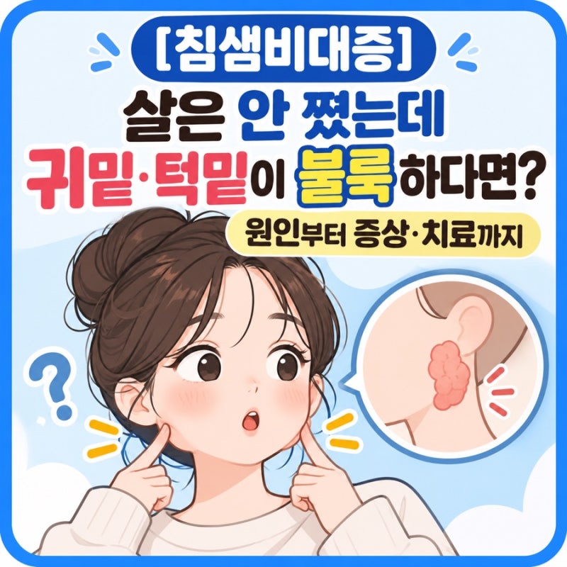 [침샘비대증] 살은 안 쪘는데 귀밑·턱밑이 불룩하다면? 원인부터 증상·치료까지