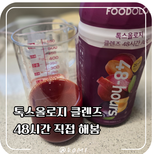 푸드올로지 톡스올로지 클렌즈 48시간 내돈내산 후기｜체중 변화와 화장실은?