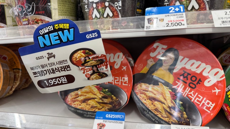 [GS25 신상 라면] 쯔양 기내식 라면 컵라면 솔직 후기! 북어 블록 들어간 시원 칼칼한 맛