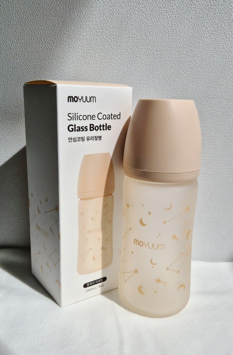 모윰 트윙클 에디션 유리젖병 240ml, 생각보다 가벼워서 더 마음에 들었던 후기
