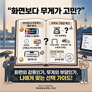 “화면보다 무게가 고민?” 아이폰18 프로맥스 선택 전 체크사항
