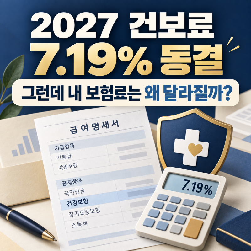 2027년 건보료 7.19% 동결…그런데 내 월급에서 빠지는 돈은 왜 달라질까?