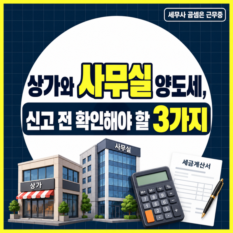상가와 사무실 양도세, 신고 전 반드시 확인해야 할 3가지