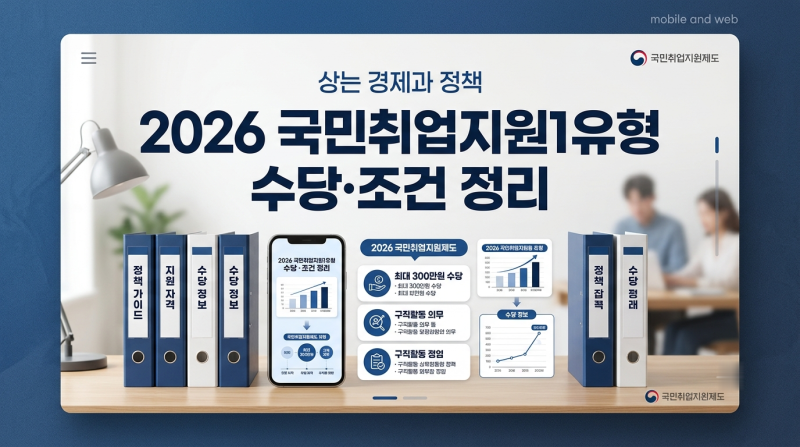 2026 국민취업지원제도 1유형 자격 요건: 구직촉진수당 300만원 및 알바 소득 기준 총정리