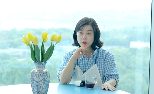 [최화정 꽃병 추천템] 세라믹 화병, 꽃 없이 놓아도 예쁜 블루 빈티지 인테리어 꽃병