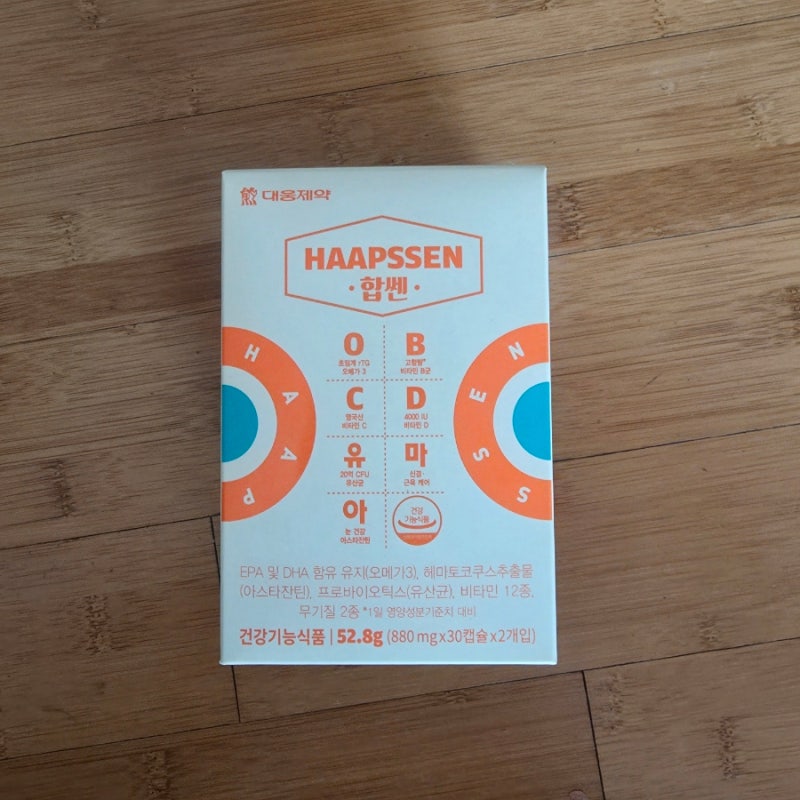 대웅제약 합쎈 오비씨디유마아 880mg x 60캡슐 택배언박싱, 한 박스에 60캡슐 들어 있는 올인원 ....
