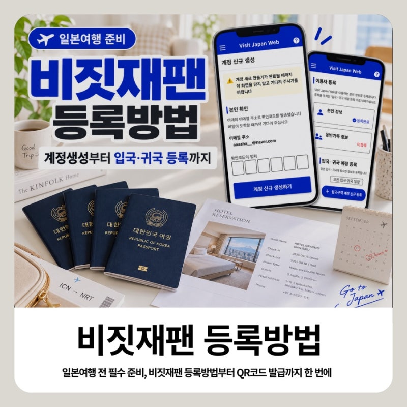 2026 비짓재팬 작성법, 가족 동반 등록부터 QR코드까지 일본 입국 준비