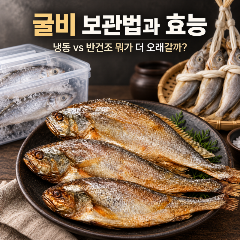 굴비 보관법과 효능, 냉동 vs 반건조 뭐가 더 오래갈까?