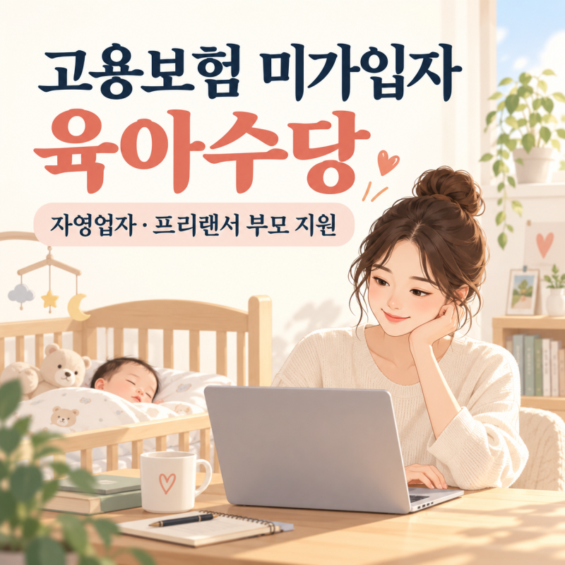 프리랜서 자영업자도 500만 원 받는 고용보험 미가입자 육아수당 신청법