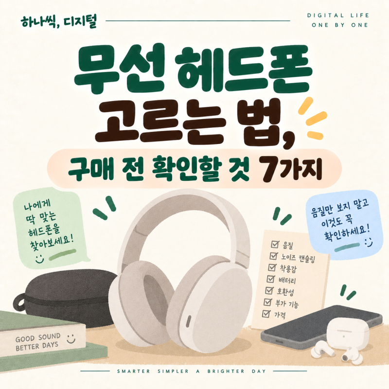 무선 헤드폰 고르는 법 | 구매 전 확인할 것 7가지